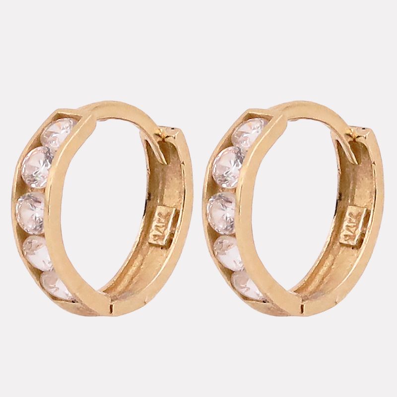 Aretes Huggies C/p 14k 0.6g